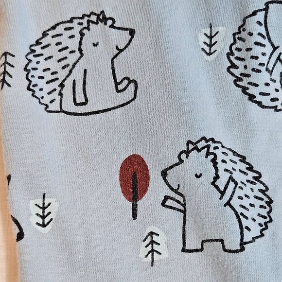 Baby Boy Footed Pajamas Sleepers Size 0-3M Lot of 6 Zippered Animal Prints - Picture 10 of 14